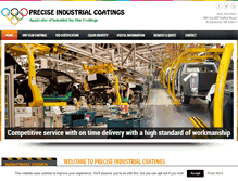 Tablet Screenshot of precisecoatings.com